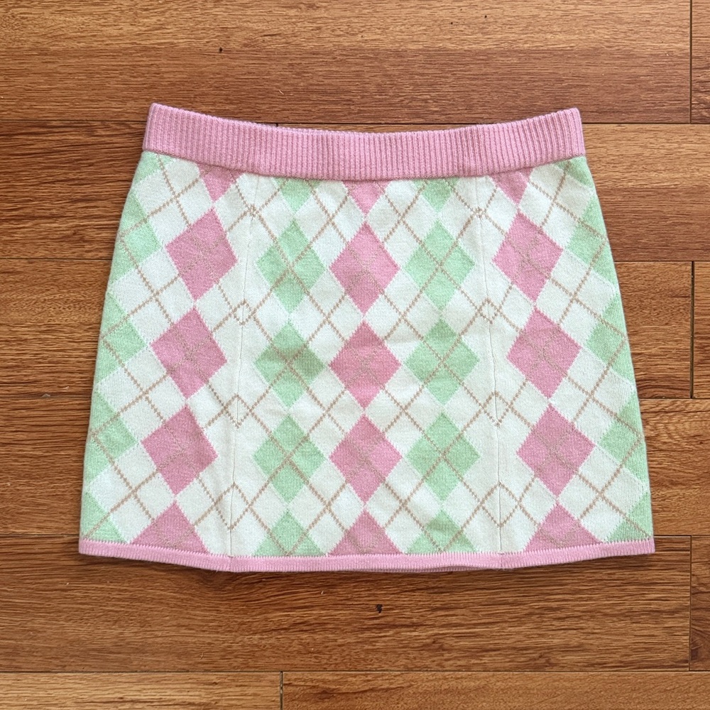 ARGYLE KNIT MINI SKIRT - Picture 5 of 6